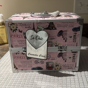 So Chic Pink Paris Cosmetic Case